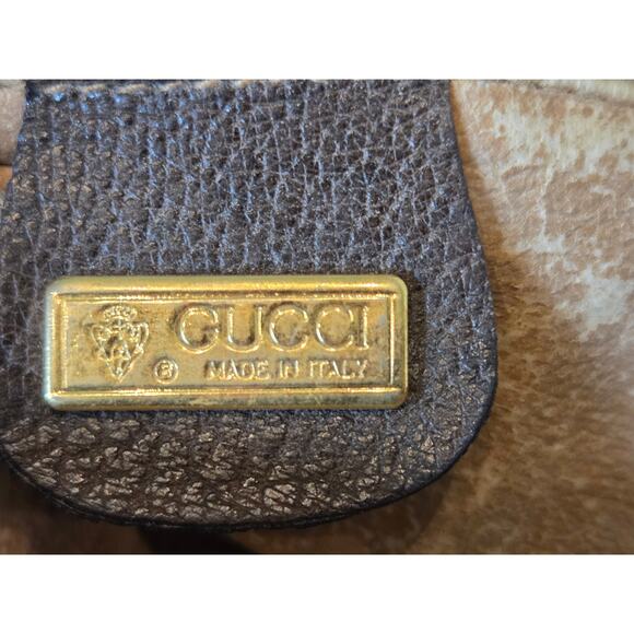 Gucci Vintage GG Canvas Web Crossbody Bag Brown Leather Camera Bag Ophidia - Picture 12 of 15